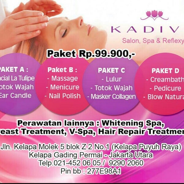 Kadiva Salon  Spa  Reflexy Kelapa  Gading  1 tip from 34 