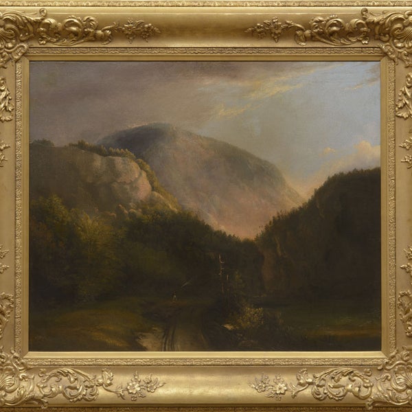 Crawford Notch has been capturing imaginations for many years, including that of Alvan Fisher, who depicted the "Gateway of the Notch" in his painting of 1834. Find it here: 44 12' 52"N 71 24' 27"W