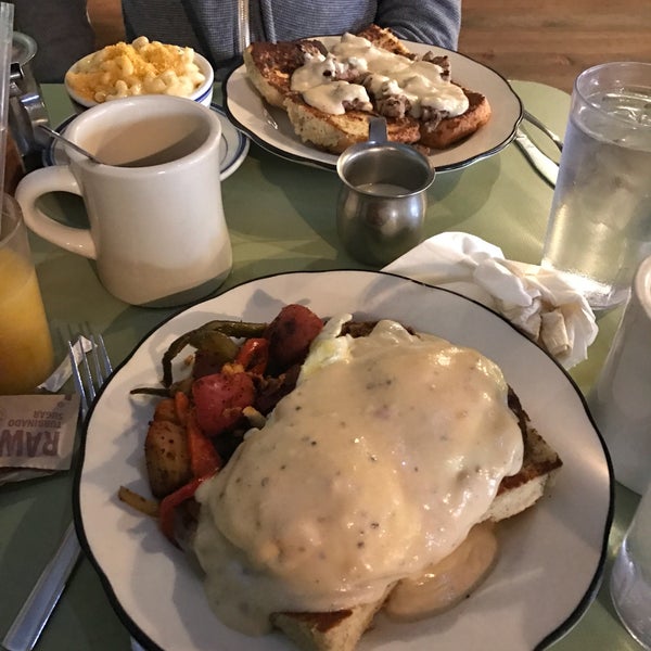 You have to get Jeb's open-faced biscuit sandwich. Huge and I couldn't finish but it's everything you could want in a breakfast. Coffee is good too.