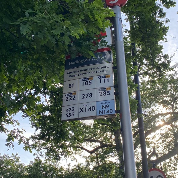 Harlington Corner Bus Stop J Bus Stop