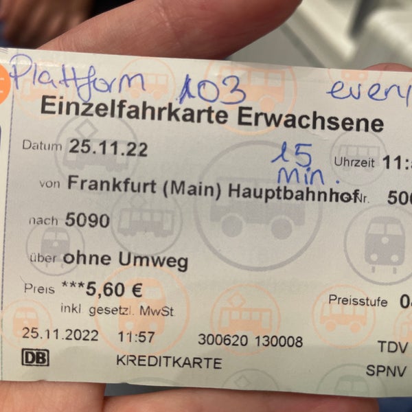 Gleis 103/104 Innenstadt Frankfurt am Main, Hessen