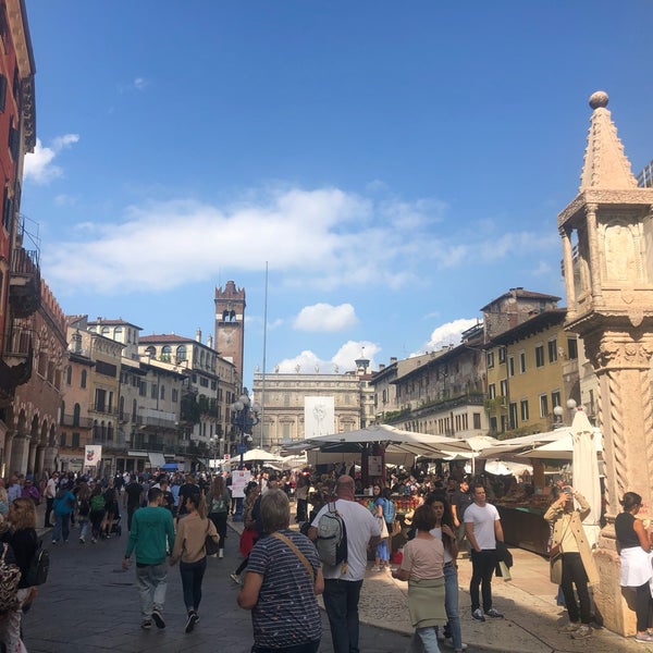 Photo taken at Piazza delle Erbe by Michele D. on 9/27/2022
