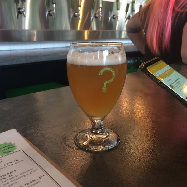 Photo taken at Unknown Brewing Co. by Erica A. on 4/19/2019