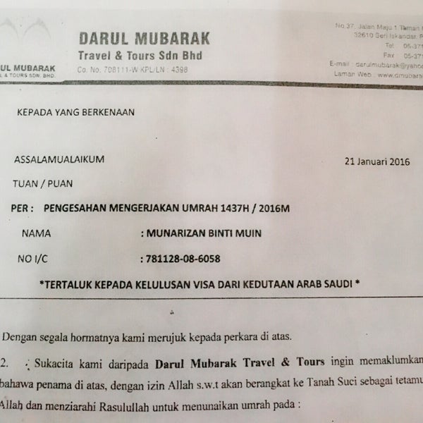 Photos at Darul Mubarak Travel u0026 Tours Sdn. Bhd