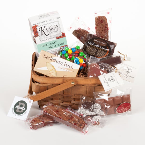 The Berkshires are not only beautiful and peaceful but home to three amazing chocolatiers in the country.  Berkshire Treats Chocolate Lovers Gift Basket.  Three chocolatiers are represented.
