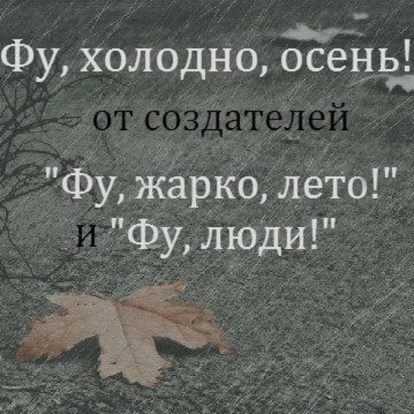 Смешная картинка про холодную осень