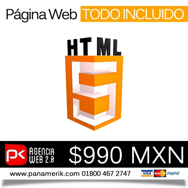 Sitio Web Todo Incluido por $990MXN. (33) 1199-0015 / 01800-467-2747 www.panamerik.com