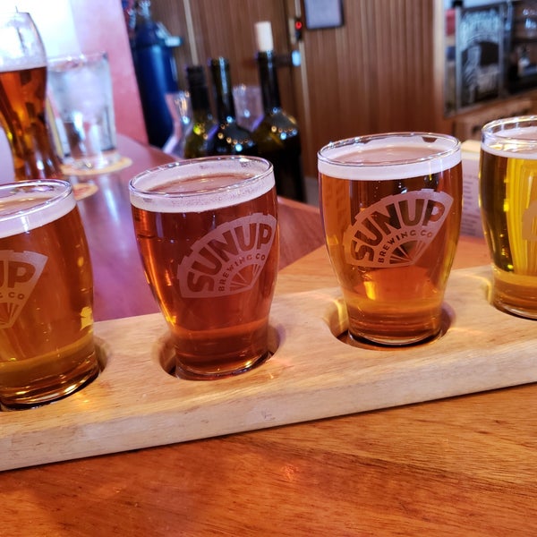 Photo taken at SunUp Brewing Co. by loveliness on 2/10/2019