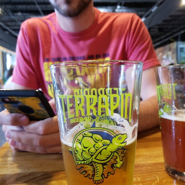 Photo taken at Terrapin Beer Co. by loveliness on 7/27/2019
