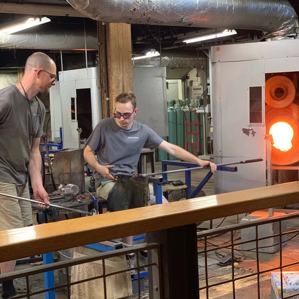 Photo taken at Simon Pearce Restaurant, Retail &amp; Glassblowing by Kimberly H. on 6/2/2019