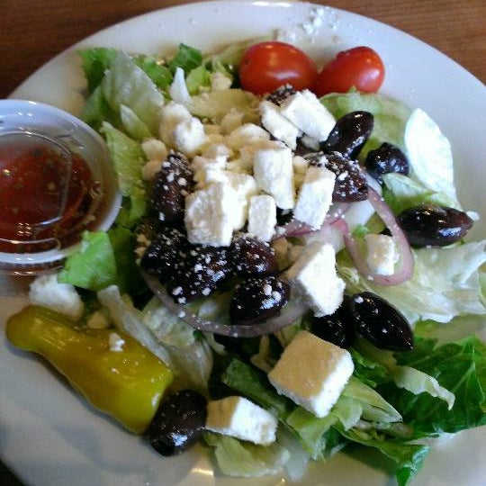 Try the Greek salad. It's fresh and tasty.