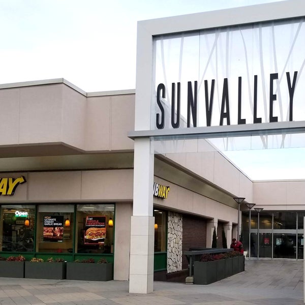 Sunvalley Shopping Center at 14 minutes drive to the west of Concord dentist Clayton Dental Group