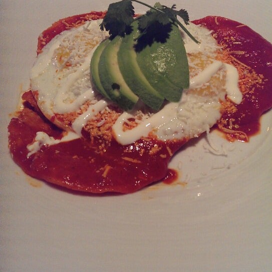 Have the Oaxacan style chilaquiles for breakfast
