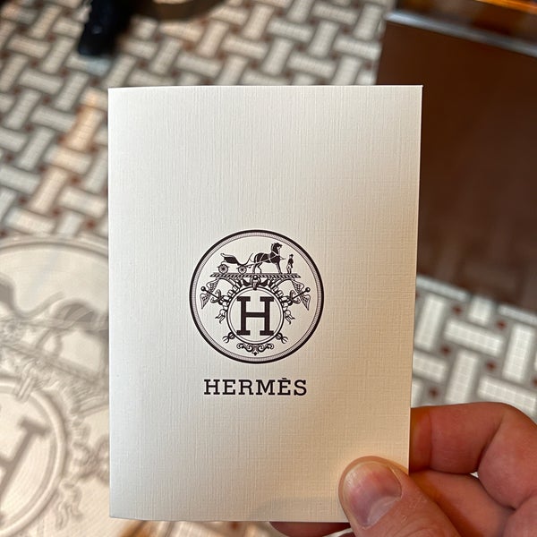 Vintage Hermes gift card receipt holder.