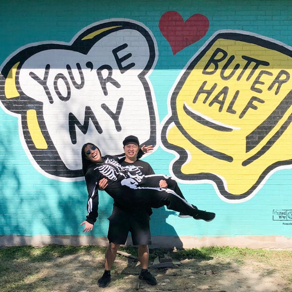 Photo taken at You&#39;re My Butter Half (2013) mural by John Rockwell and the Creative Suitcase team by Kimberly C. on 10/29/2018