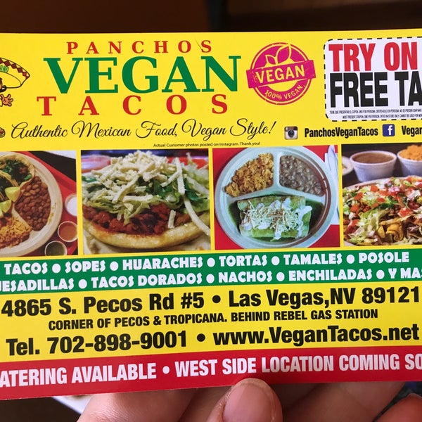 Photo taken at Pancho&#39;s Vegan Tacos by Michelle M. on 6/26/2017