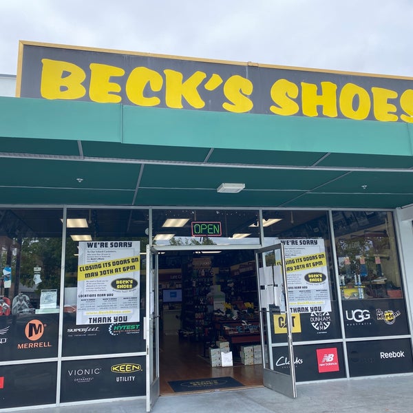 Beck's Shoes (Now Closed) Shoe Store in Sunnyvale