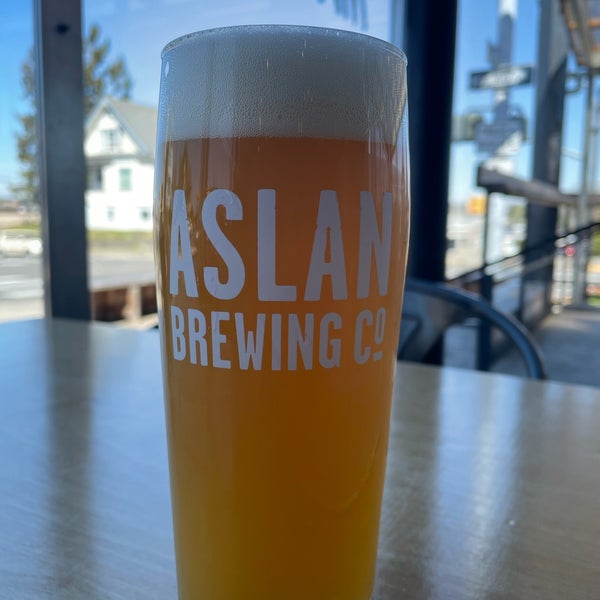 Photo taken at Aslan Brewing Company by Kelly A. on 4/18/2021
