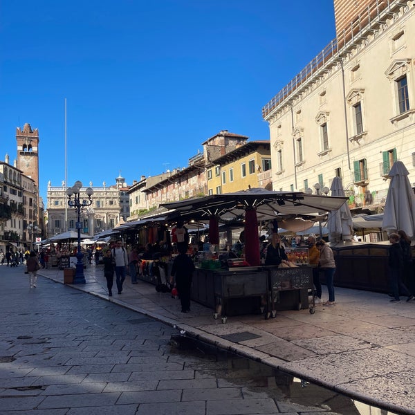 Photo taken at Piazza delle Erbe by Dimitrios C. on 11/4/2022