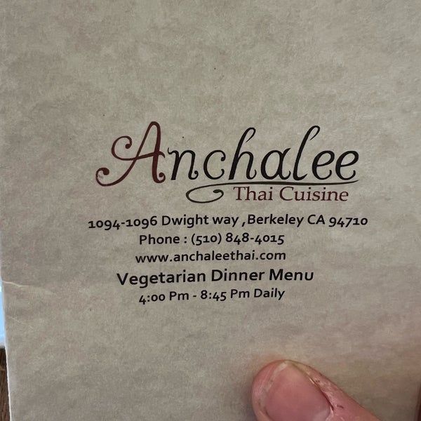 Anchalee Thai Cuisine Thai Restaurant in Berkeley