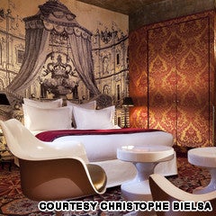 Housed in a 17th-century building, the 17 rooms of this Marais hotel were individually (and flamboyantly) decorated by Christian Lacroix.