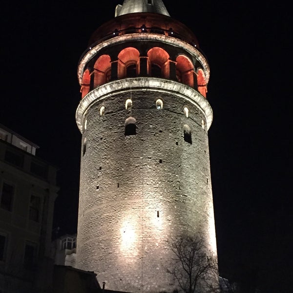 Photo taken at Galata Tower by Gezdik Gördük Y. on 1/9/2016