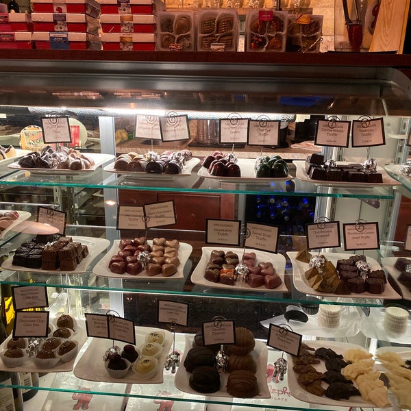 Photo taken at Red Elephant Chocolate Cafe by Linnea E. on 2/7/2020