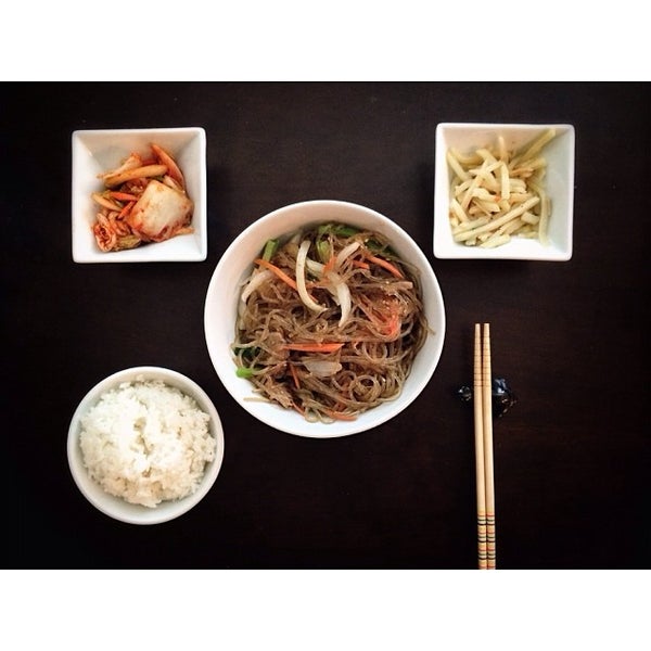 Photo taken at Chili &amp; Sesame Korean Kitchen by Frank on 3/10/2014