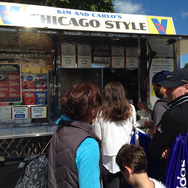 Photo taken at Kim &amp; Carlo&#39;s Chicago Style Hot Dogs by Kevin A. on 9/19/2015