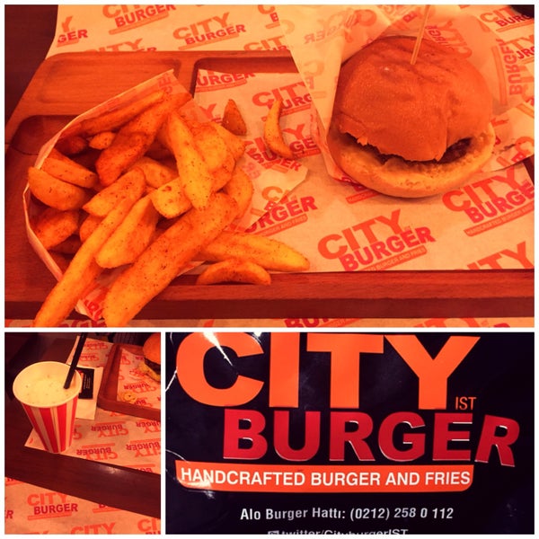 City burger ve mushrum burger’i denedik. 2 burger mönü olarak 57₺. Biri az pişmiş olarak geldi. Önceden sormaları gerekir diye düşünüyorum. Ama servis hızlı, denemeye değer. .