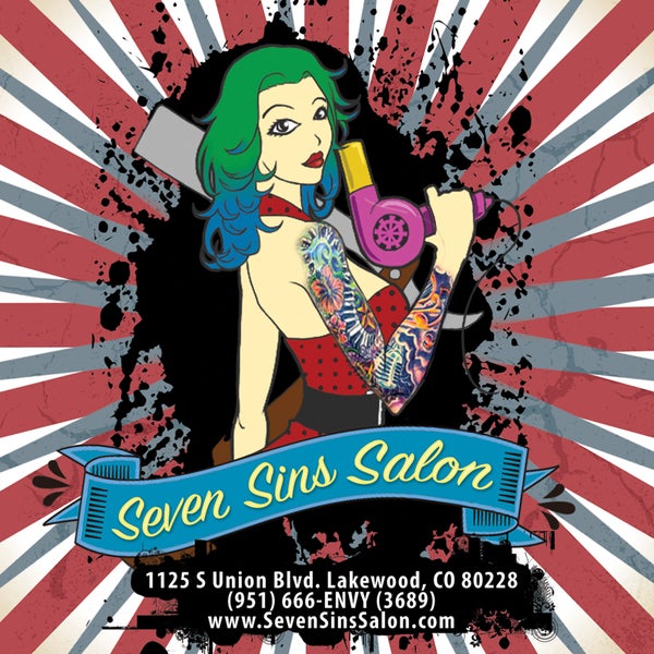 The new Seven Sins Salon logo flyer!