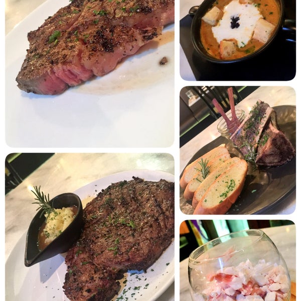 Love US beef steak, Bones Marrow, Lobster bisque with floating caviar and strawberry cup as dessert is so good 😍😍 Lamb Ragu spaghetti is just so so ~