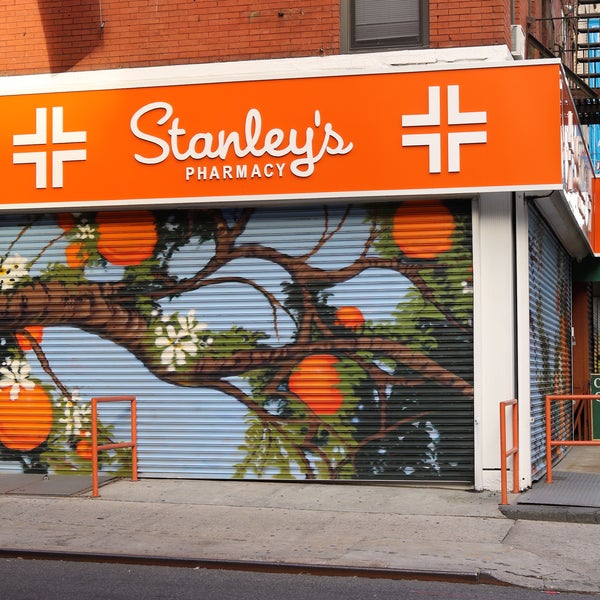 Stanley's Pharmacy x Jessica Blowers | Jessica Blowers' orange blossoms that adorn the outside of Stanley's Pharmacy are one of the original founding gates that made this program a possibility.