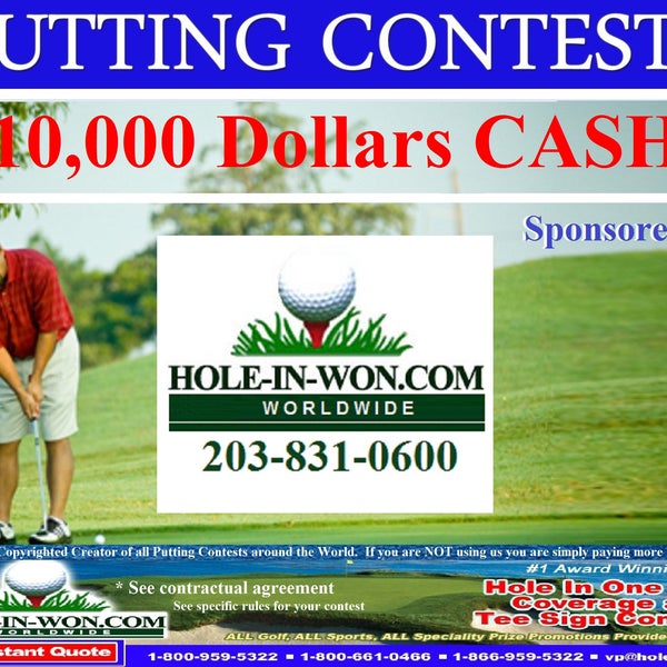 Putting Contests Indoors as a Promotion vp@hole-in-won.com