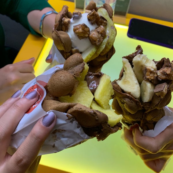 Photo taken at Bubble Waffle by Gamze G. on 6/2/2019
