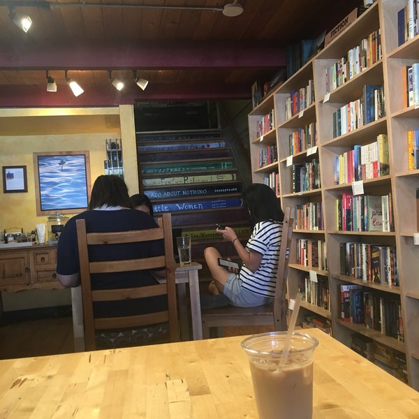 Photo taken at Dudley&#39;s Bookshop Cafe by Heather F. on 7/17/2018