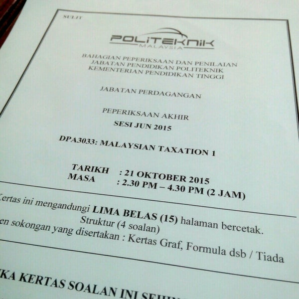 Photos A Jabatan Perdagangan Politeknik Seberang Perai Bureau Des Etudiants A Permatang Pauh
