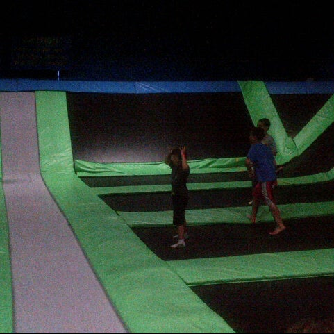 Photo taken at Bounce Trampoline Sports by Steve B. on 7/27/2014