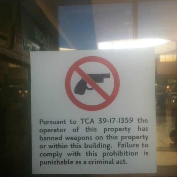Legally armed citizens not wanted here. Like a criminal is going to obey the law.