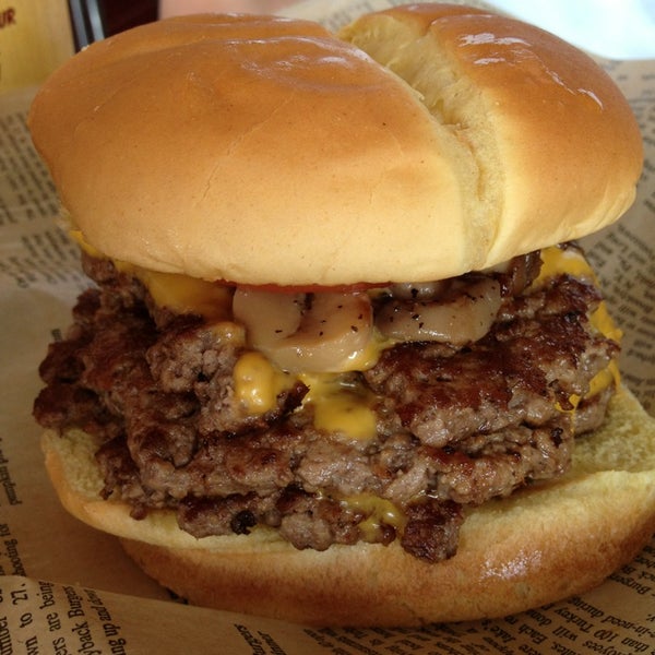 Photo taken at Jake&#39;s Wayback Burgers by Julie C. on 2/24/2013