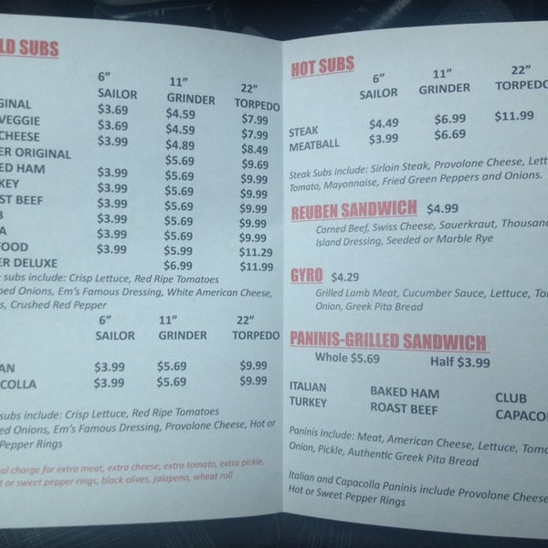 Em S Sub Shop 5 Tips