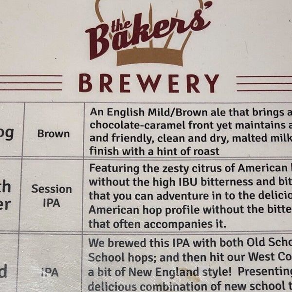 Das Foto wurde bei The Bakers&#39; Brewery von Joe S. am 2/5/2019 aufgenommen