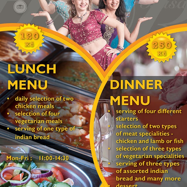Rang de Basanti is introducing a new product:  Dinner buffet - All you can eat for 250 Kc.
