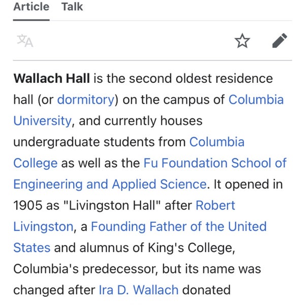 Wallach Residence Hall College Residence Hall in West Harlem