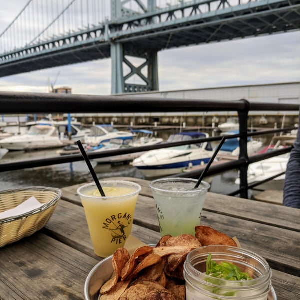 Lots of outdoor seating with great water views. Get a frozen marg and some onion dip.