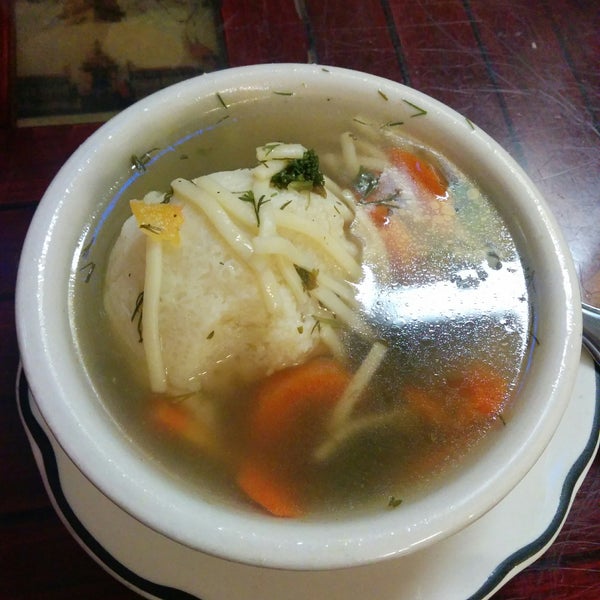 Smoked whitefish or tuna melt on thick challah with a cup of matzoh ball soup is a classic NY lunch.
