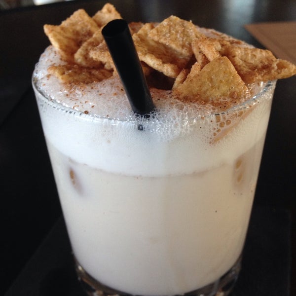 Must try the crazy inventive and fun Cereal Milk Punch cocktail. Cinnamon Toast Cunch, milk, and booze. Why has this not existed before?
