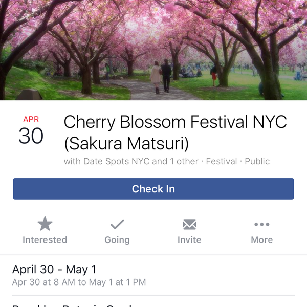 In celebration of the Cherry Blossom Festival at BBG, we are offering 10% off you entire bill when you mention code: CHERRYBLOSSOM (one time use only, valid 4/30/2016 - 5/1/2016)