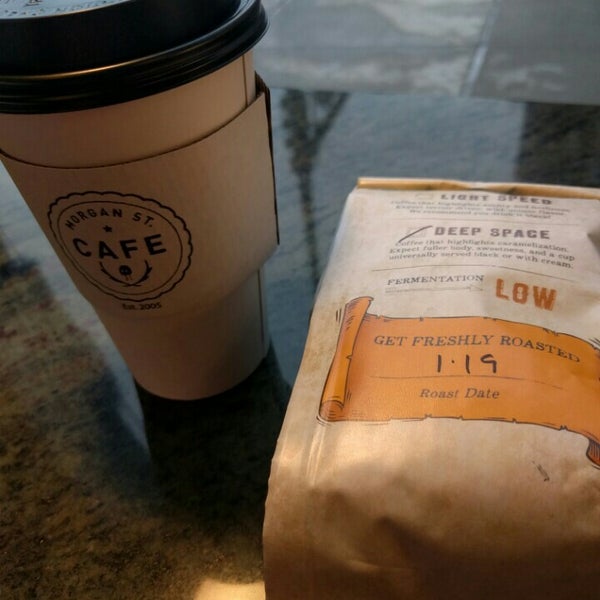 The coffee and espresso drinks are great, breakfast sandwiches are solid, the staff is extremely friendly, and they always have freshly roasted Dark Matter beans.