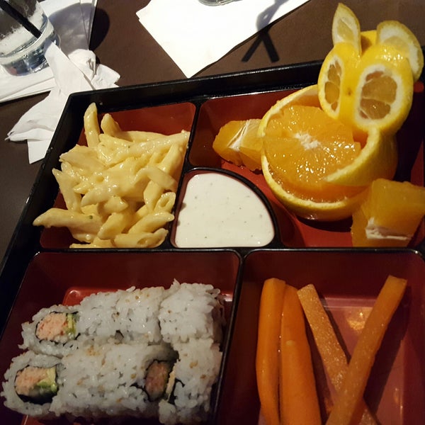Kid's bento box style meals are on point.  Sushi is good. Grill options are better.